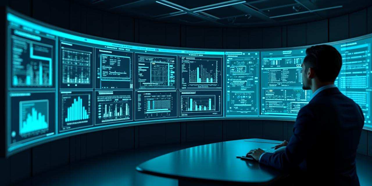 Futuristic dashboard showing real-time data flow and time-saving metrics